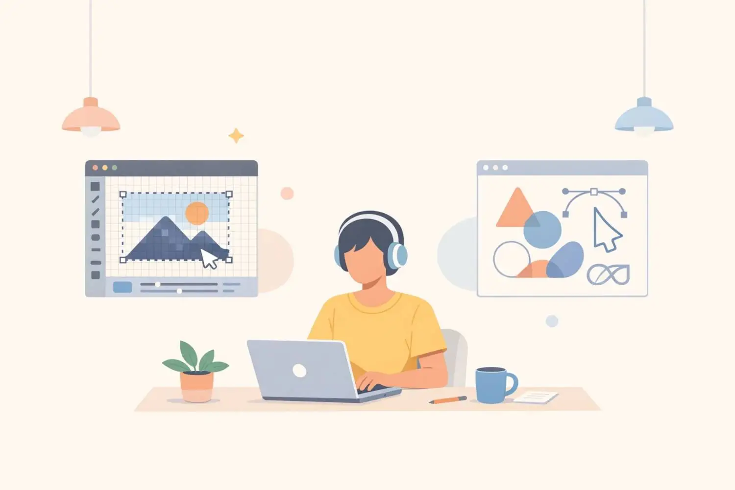تفاوت ایلاستریتور و فتوشاپ